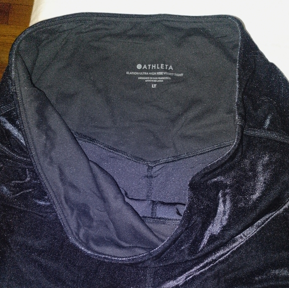 Athleta black velvet elation  Leggings - Picture 3 of 6